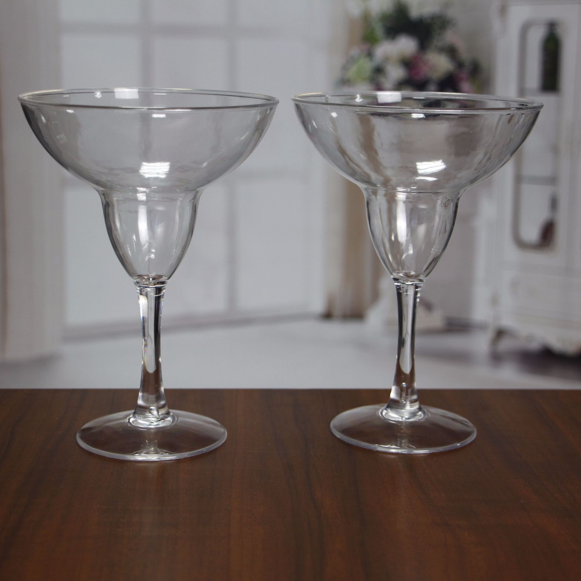 厂家定制PS透明高脚塑料杯鸡尾酒杯16oz高脚马格丽塔塑料杯子示例图14