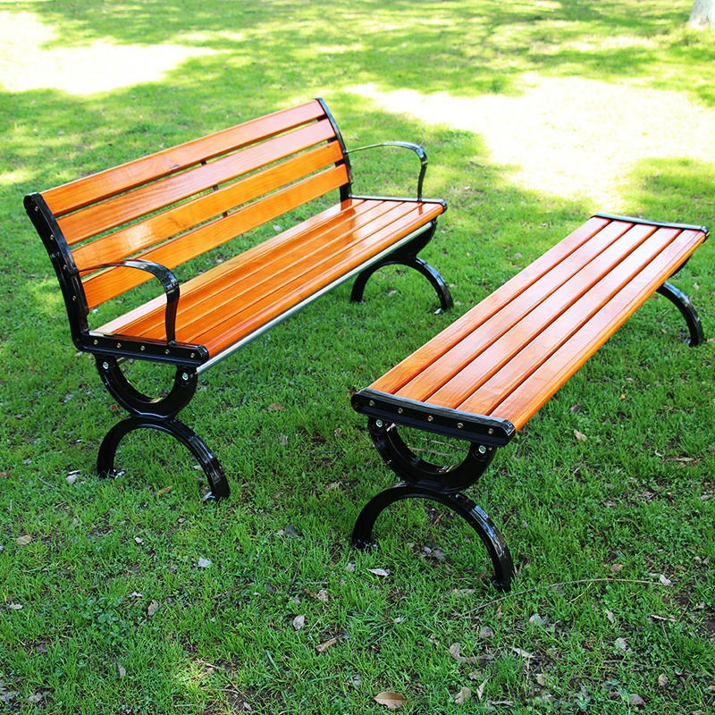 河北户外休闲塑木椅 公园休闲长椅 景区休息椅定做   公园休闲椅厂家