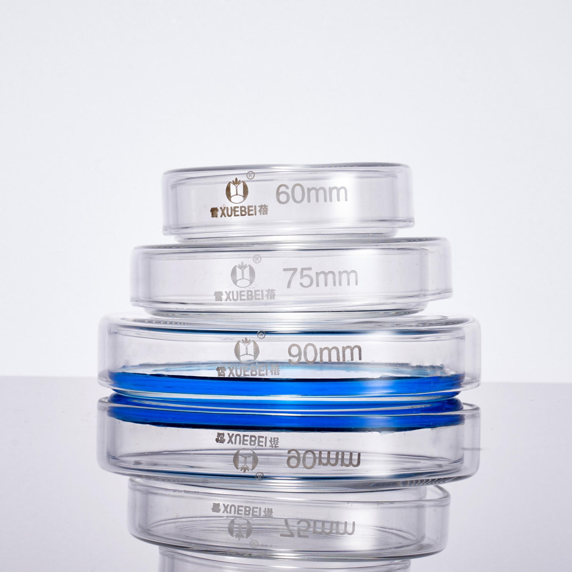 厂家直销XUEBEI高硼硅玻璃培养皿耐高温平皿细菌培养皿细胞培养皿60mm75mm90mm100mm120mm150mm