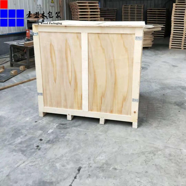 黄岛豪盟出口韩国木箱要求定制标准 胶合板全封闭木箱厂家电话