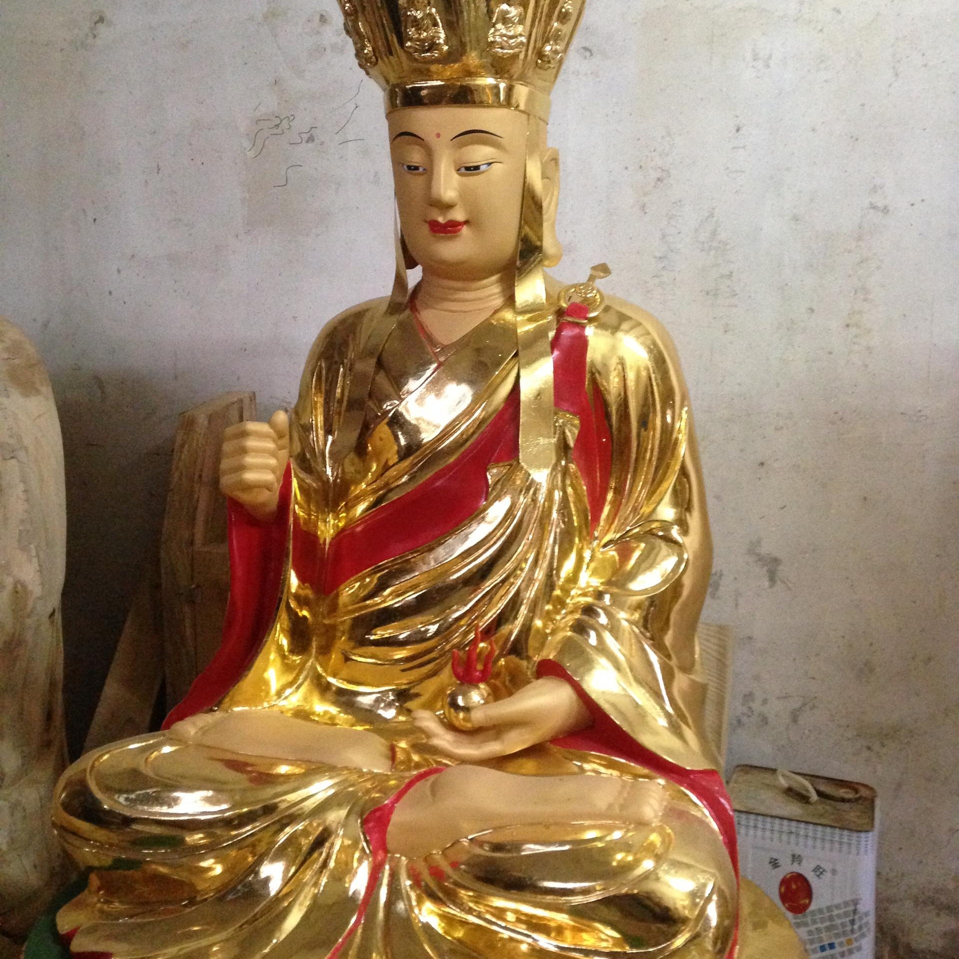 佛像 佛像铸造厂家直销四面地藏王菩萨 坐莲花地藏王佛像 玻璃钢地藏王菩萨