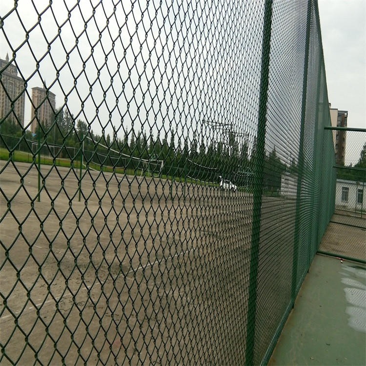 上饶市圆钢管焊接型球场围网  圆钢固定型体育场围栏 迅鹰体育场围栏厂家