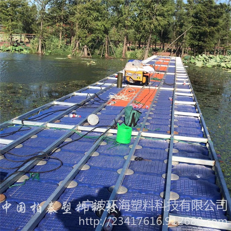 塑料浮筒浮箱水上栈道浮动码头水上平台龙舟码头水上浮桥图片