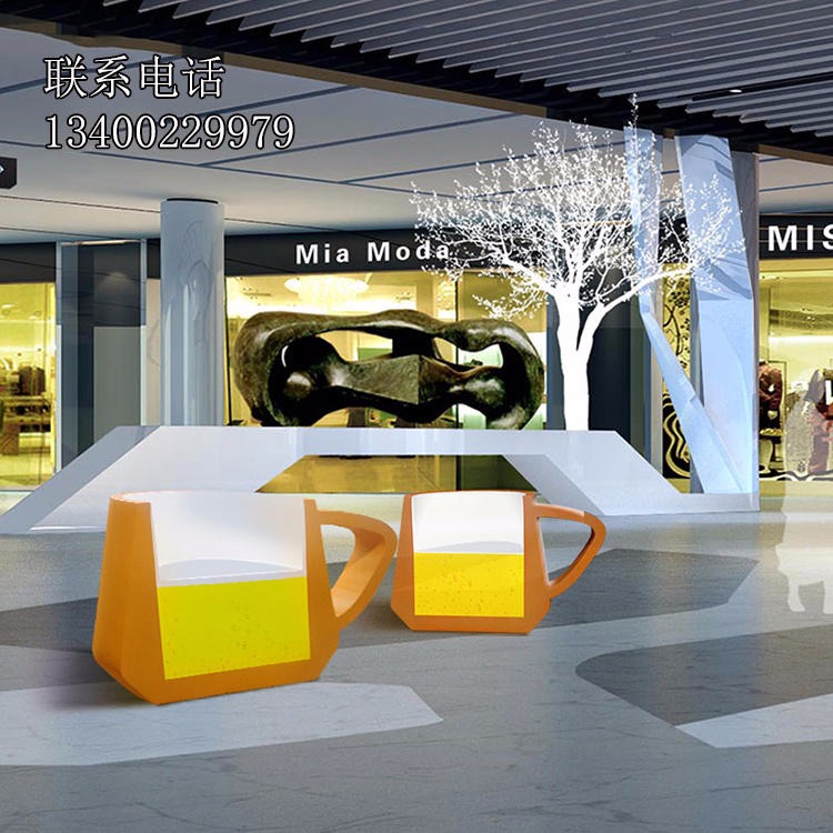 玻璃钢雕塑座椅 商场玻璃钢休闲座椅 电影院购物广场休息座椅 怪工匠