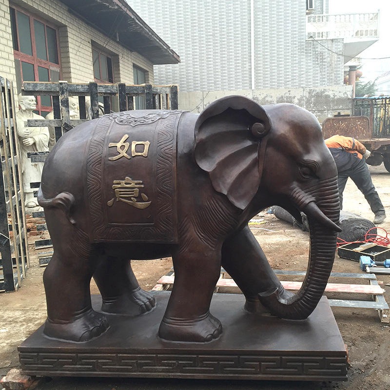 铜大象雕塑 大象铜雕铸造厂家 唐韵园林