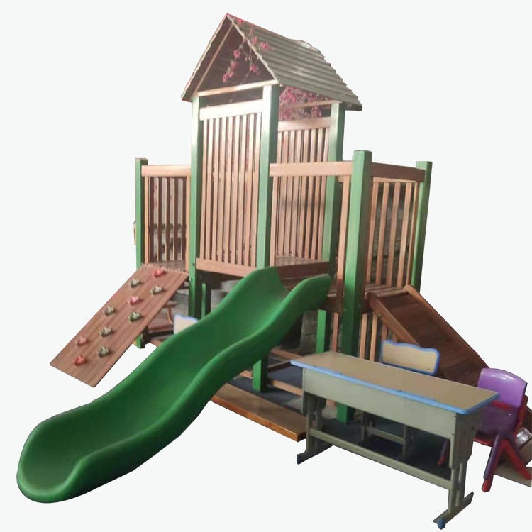 旭兴 xx-1 儿童木质滑梯组合 户外实木组合滑梯  儿童滑滑梯木质游乐设备