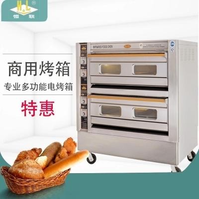 恒联二层四盘电烤箱PL-4面包烤炉商用电烤箱