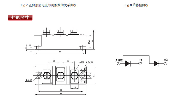 供应 控制器逆变器一体机专用防反二极管MDA160A800V 质量保障示例图29