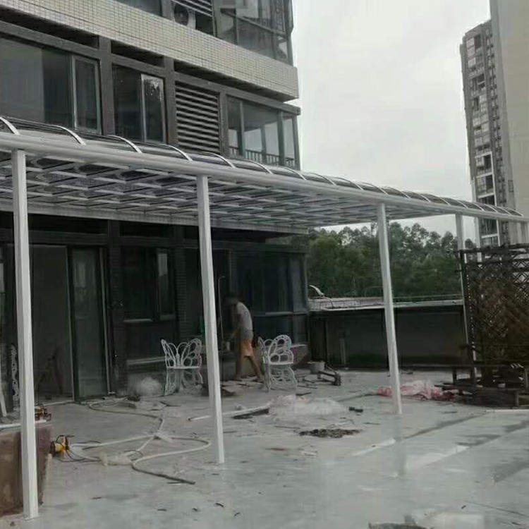 厂家定做 铝合金雨棚 窗户阳台雨棚 别墅大门遮阳棚 加厚耐力板防晒雨棚