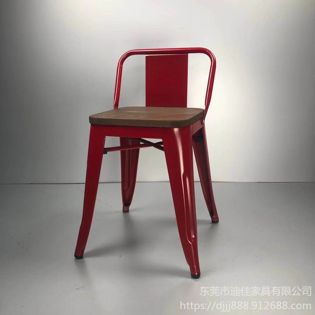 广州市饮品店 铁艺复古吧凳  吧椅   靠背前台椅子   铁艺酒吧椅    吧台椅    高吧椅图片