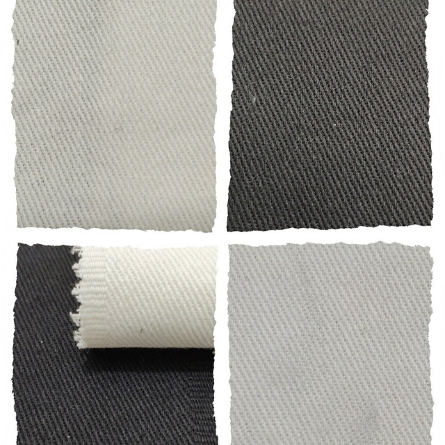 棉布系列 全棉斜纹10*10棉布 10oz 黑色 半漂 漂白 外套裤装面料图片