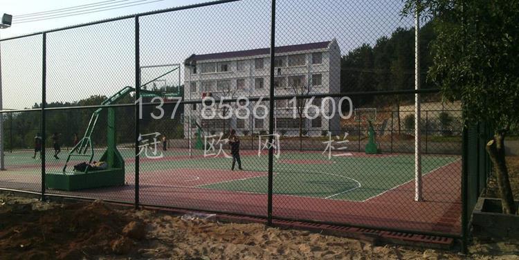 篮球场护栏网 学校体育场围网包塑勾花网厂家价格示例图17