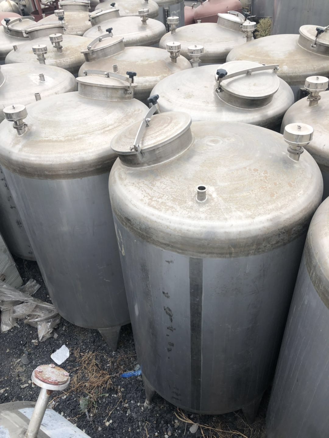 江苏裕千二手设备 二手3立方不锈钢储罐回收 正规厂家转让 304/316不锈钢储罐回收