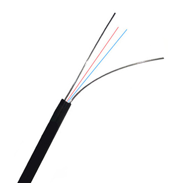 FTTH单模双芯GJXH-2B1蝶形光纤线2根钢丝室内2芯皮线光缆电信级