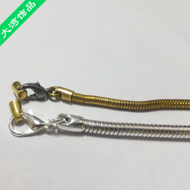 厂家直销3.2MM铜圆蛇链 镍色/金色圆蛇链  时尚箱包配件示例图6