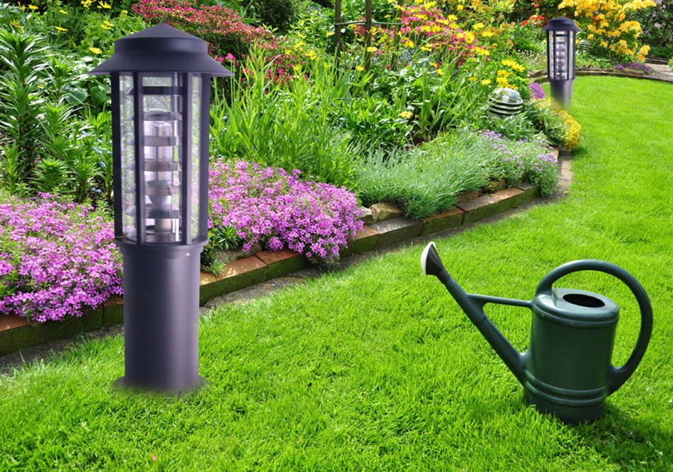 新款LED太阳能草坪灯 户外压铸景观庭院草地灯 现代圆形草坪路灯示例图8