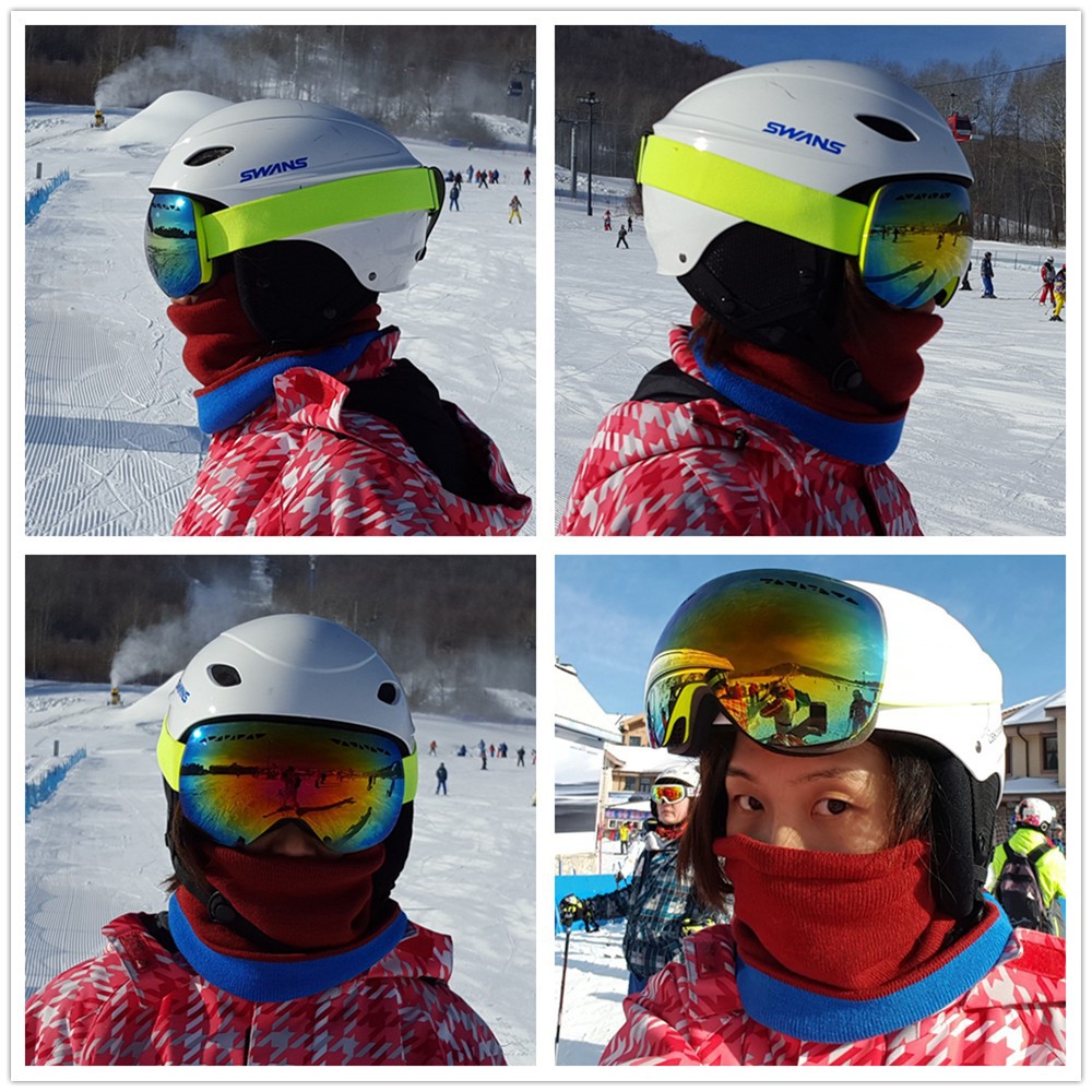 滑雪眼镜 大球面滑雪眼镜 双层防雾滑雪眼镜 户外护目滑雪眼镜示例图3