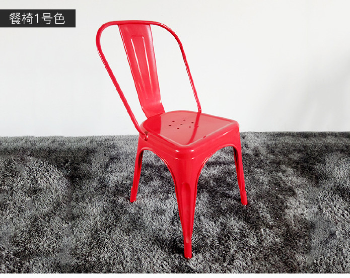 厂家批发主题餐厅餐椅金属酒吧椅铁皮椅北欧风格餐厅椅子支持定制示例图3