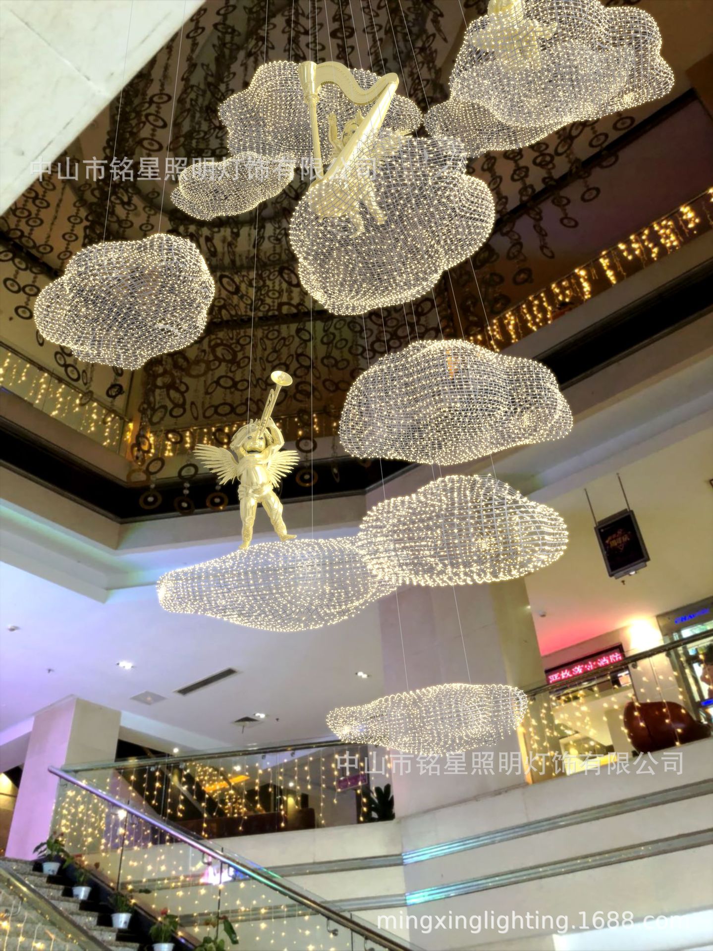 萤火虫吊灯后现代创意个性满天星灯具设计师工程吧台餐厅云朵吊灯示例图7