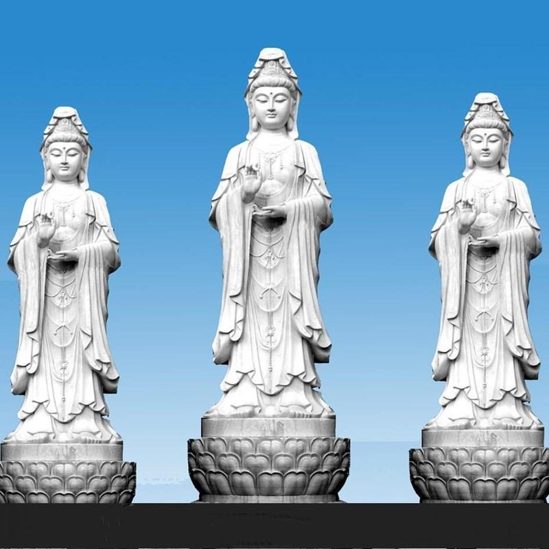 石观音 寺院大型石观音定做 三四面观音佛像雕塑 寺庙石材佛像