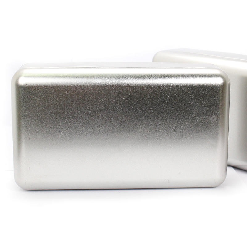 马口铁罐生产厂家 化妆品铁盒包装定制 长方形银色铁盒子 麦氏罐业 人参礼品盒包装长方形皮盒