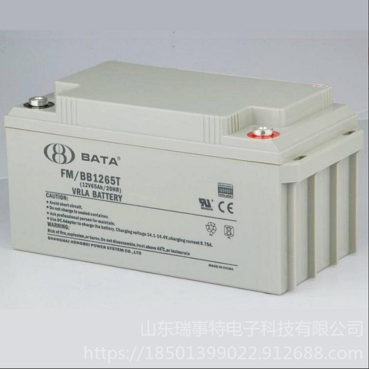 优质供应BATA蓄电池FM/BB1265T 鸿贝蓄电池12V65AH 现货报价 UPS应急电池