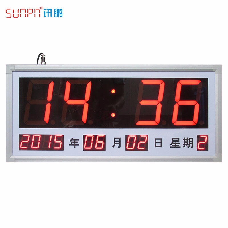 SUNPN讯鹏定制 同步时钟系统  NTP网络时钟 学校考场统一校时电子钟图片