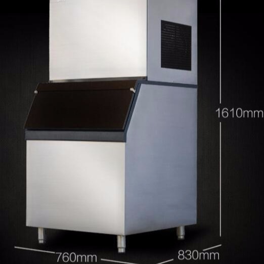 制冰机日产252公斤 不锈钢外壳 分体流水式制冰效率高产冰机