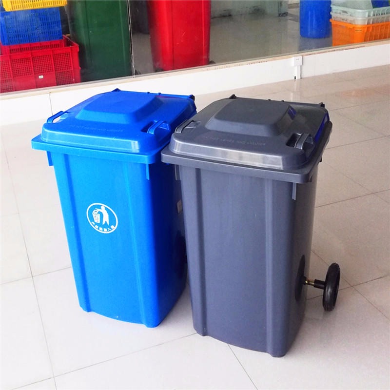 益乐塑业荆门小区物业塑料垃圾桶 100L塑料垃圾桶厂家