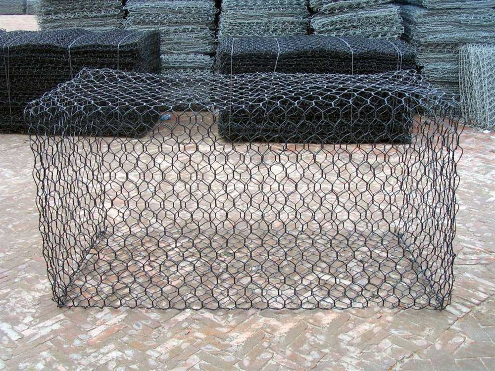 包塑石笼网经久耐用 包塑六角网量大从优  河道防护包塑格宾石笼示例图2