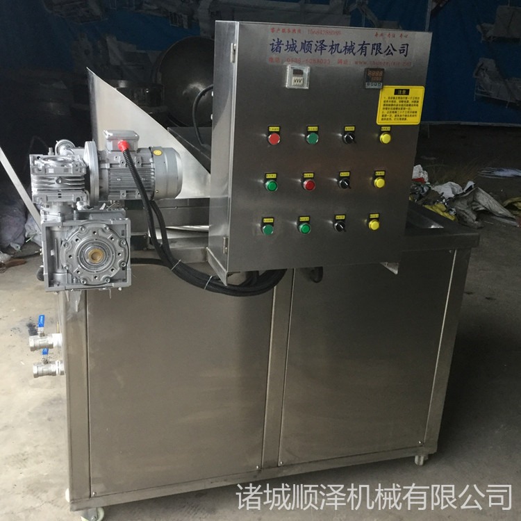 销售顺泽1000型豆制品油炸机 电加热全自动坚果类油炸设备 顺泽机械图片