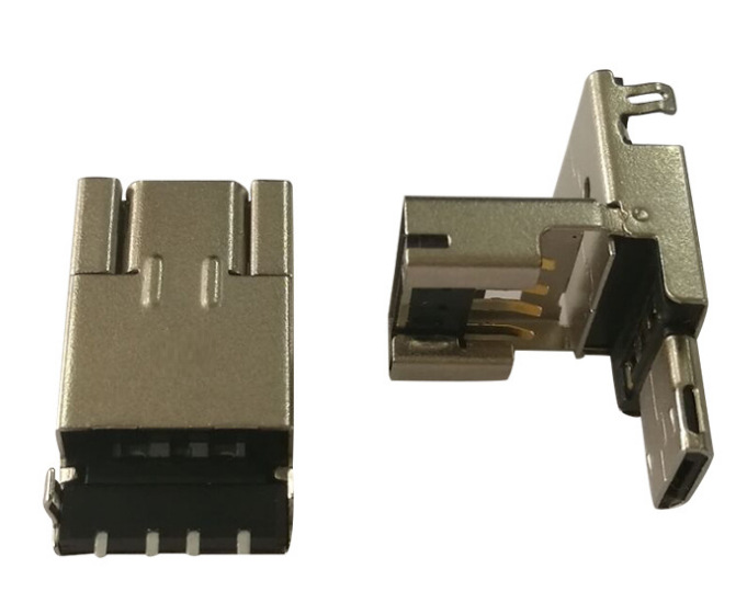 AM USB2.0翻盖式二合一公头 焊板OTG 带Micro USB示例图4