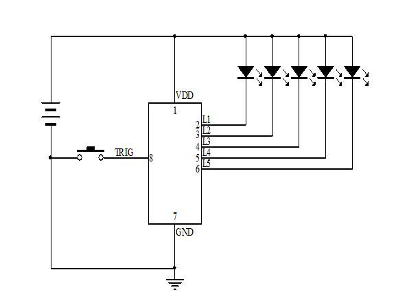 八段闪灯IC,定时闪灯IC,闪灯IC定制,IC芯片方案开发,电子元器件示例图3