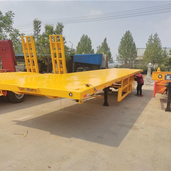 普货运输13.75米大板车 华南轻型平板拖挂车厂家价格
