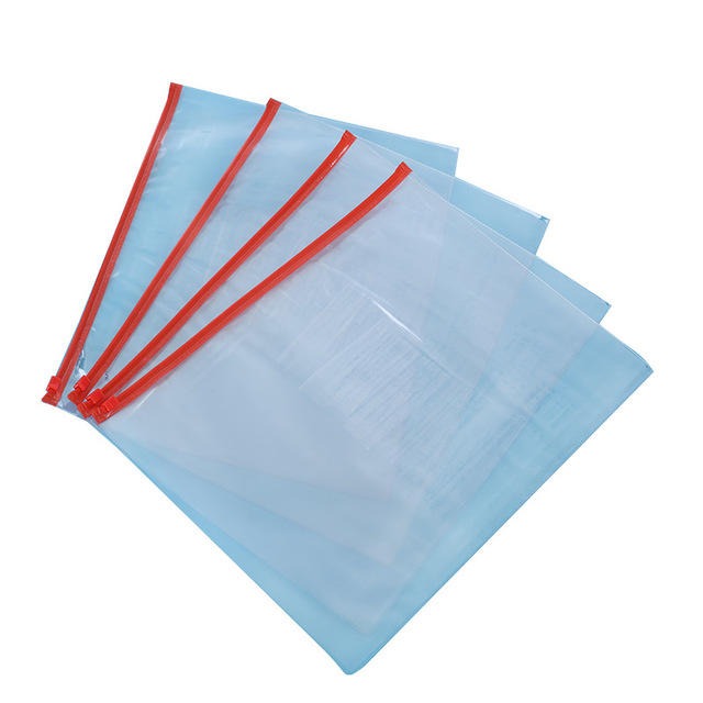 透明文件袋 PVC透明拉链文件袋现货  加厚材质厂家直销 可添加任何印刷 祥艺