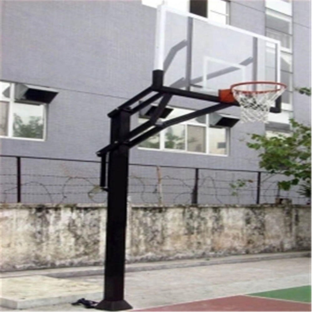 特价直销晶康牌YDQC-10032手摇升降篮球架 成人儿童室外地埋篮球架 钢化玻璃篮球板 篮筐达到灌篮标准图片