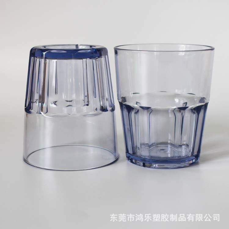 厂家定制AS透明八角塑料酒杯多边棱角杯360ml塑料杯杯身可印刷示例图4