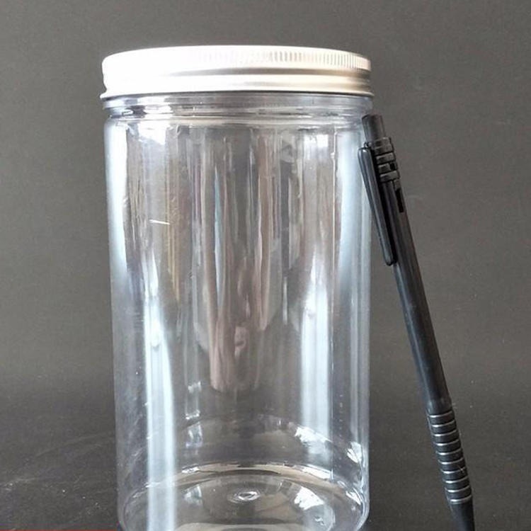 坚果收纳透明密封瓶 圆形塑料食品罐 pet密封罐 博傲塑料