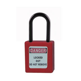 贝迪BD-8531不通开绝缘挂锁 工程塑料锁 防磁防爆尼龙黑色锁钩锁杆