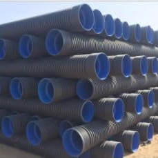 DN300   环刚度Sn8   内蓝外黑国标  HDPE双壁波纹管  塑料排水管材  埋地污水管