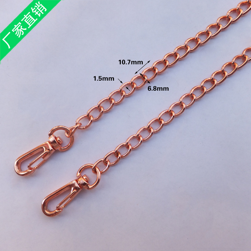 厂家生产各种规格铜质侧身项链 铜项链定做批发金项链银项链示例图5