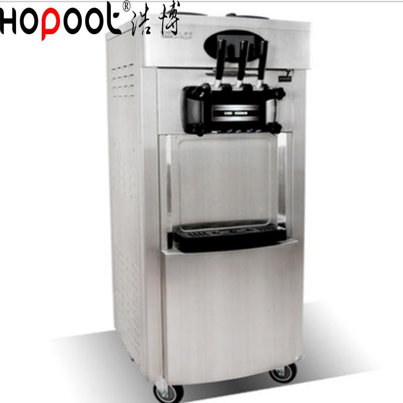 商用软冰激凌机器全自动雪糕机不锈钢立式甜筒机直销 浩博TKF8228图片