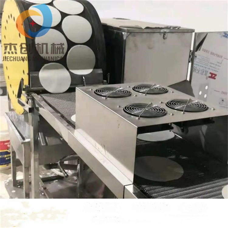 休闲速食春卷皮专用机 全自动不锈钢烤鸭饼机器 制造烤鸭饼机厂家图片