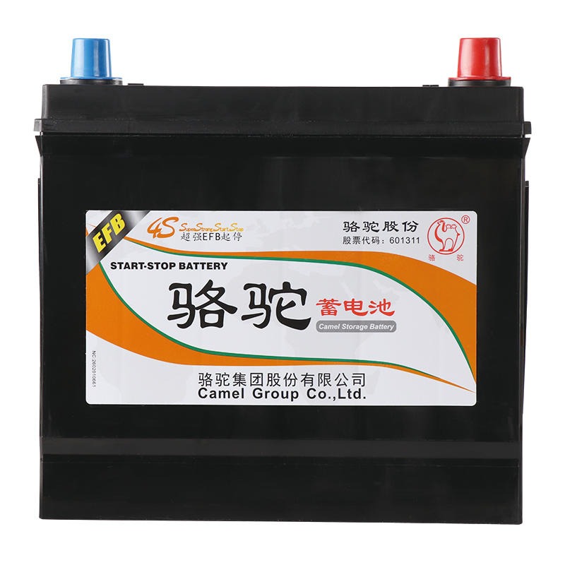 厂家直销骆驼蓄电池55414 骆驼铅酸蓄电池12V54AH 铅酸免维护电池图片