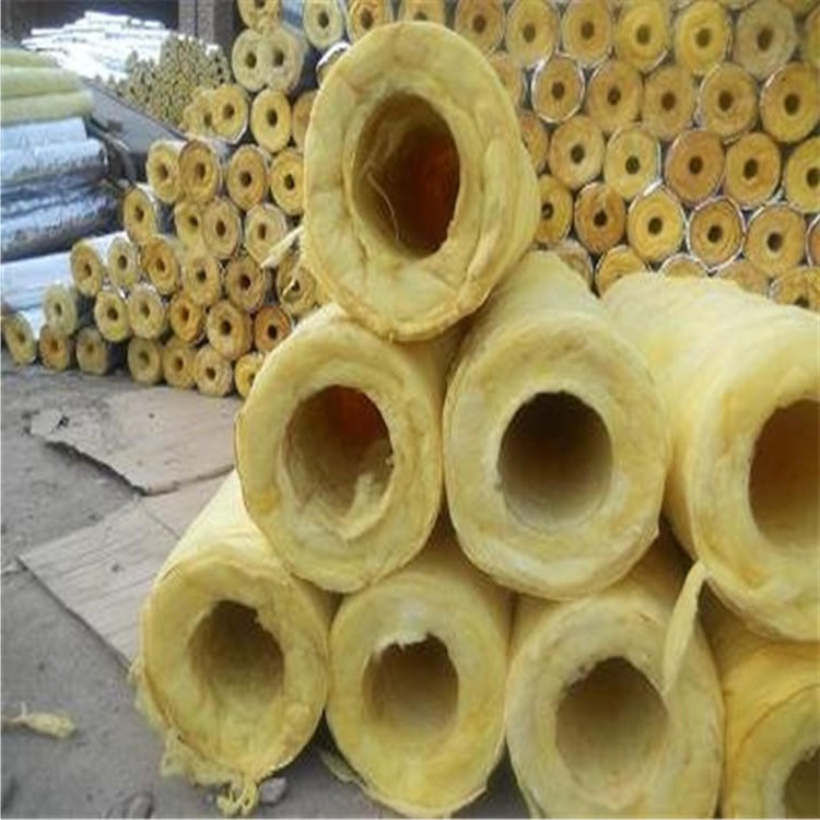 华磊供应钢套钢管道保温用玻璃棉管价格 大型管道玻璃棉保温管价格