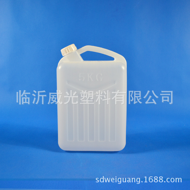 白色5L方形塑料方桶|手提5公斤塑料酒桶油桶水桶|食品级5升塑料桶示例图3