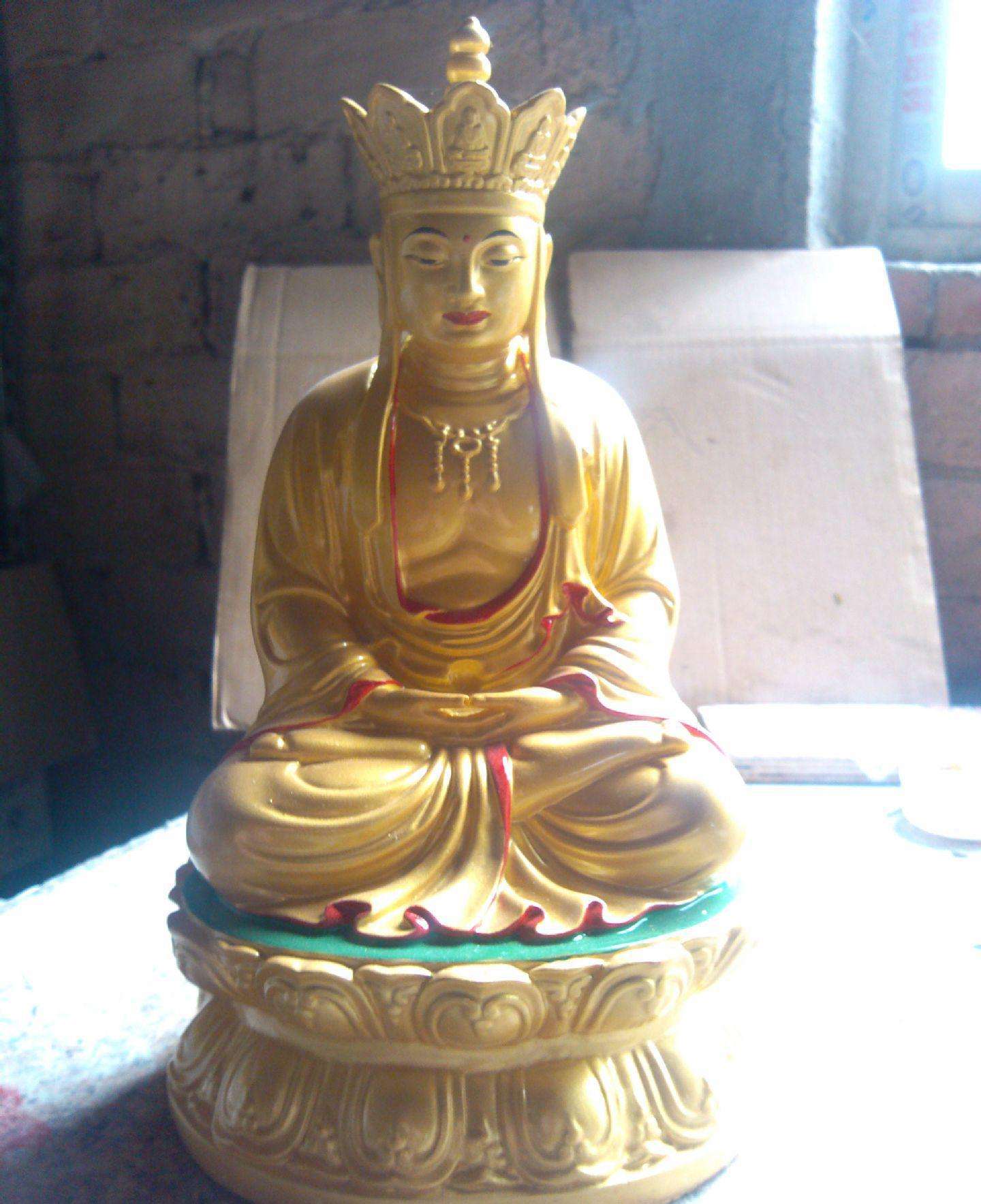 佛像 温州优质佛像厂家批发供应木雕地藏王菩萨 坐像地藏王佛像 穿袈裟地藏王菩萨