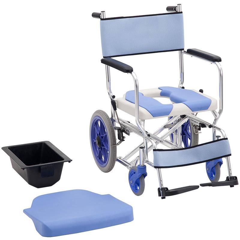 批发日本MIKI轮椅 CS-2老年人洗澡椅折叠超轻便体积小便携 坐便器轮椅