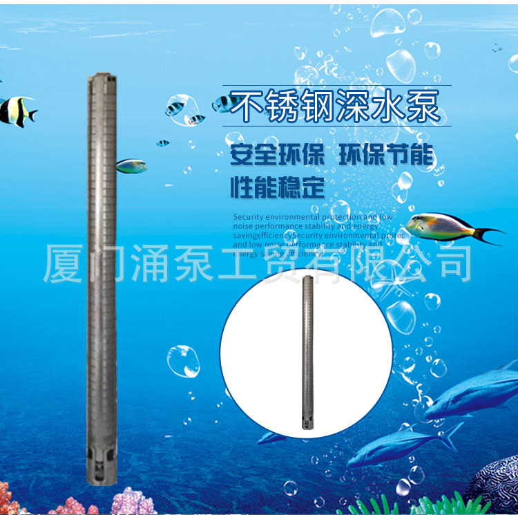 扬程124m流量5m3功率3KW进口不锈钢立式多级离心潜水泵示例图3