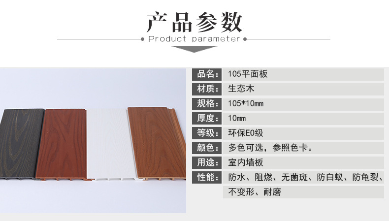 厂家直销100浮雕板生态木平面板轻质木塑背景墙室内墙裙装饰材料示例图30